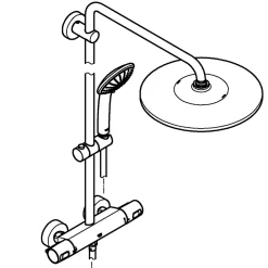Grohe Colonne de douche thermostatique chromé Vitalio 310