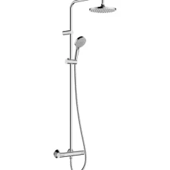 Colonne De Douche Thermostatique|Hansgrohe Colonne de douche thermostatique Vernis Blend 200 Green chromé
