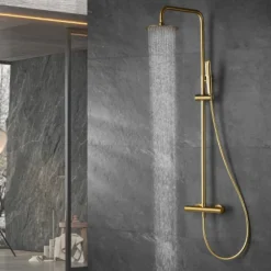 Imex Colonne de Douche Thermostatique Anti-Calcaire Or Brossé NAPOLES BTN047/OC