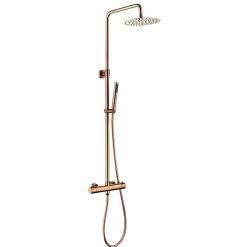 Hudor COLONNE DE DOUCHE THERMOSTATIQUE EN LAITON ROSÉ DORÉ (CUIVRE) SC418 COLLECTION PENEE