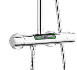 Colonne De Douche Thermostatique|Edouard Rousseau Colonne de douche thermostatique chrome XL, Ekogest