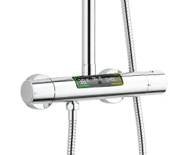 Colonne De Douche Thermostatique|Edouard Rousseau Colonne de douche thermostatique chrome XL, Ekogest