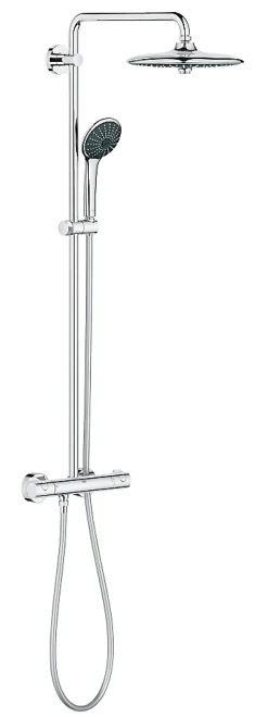 Colonne De Douche Thermostatique|Grohe Colonne de douche thermostatique chrome H.112 cm, Vitalio TurboStat
