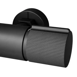 Colonne De Douche Thermostatique|GoodHome Colonne de douche thermostatique avec pommeau, douchette 2 jets, flexible, barre réglable, noir, Levanna