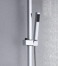 Bernstein Colonne de douche thermostatique acier inox + pommeau 20x20cm - 118x41cm - 8821C Basic 20x20cm