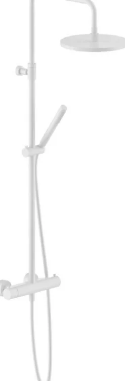 Robinet De Douche|Nobili Colonne de douche thermostatique TONDA avec douchette stylo - Coloris: PVD Miele brossé