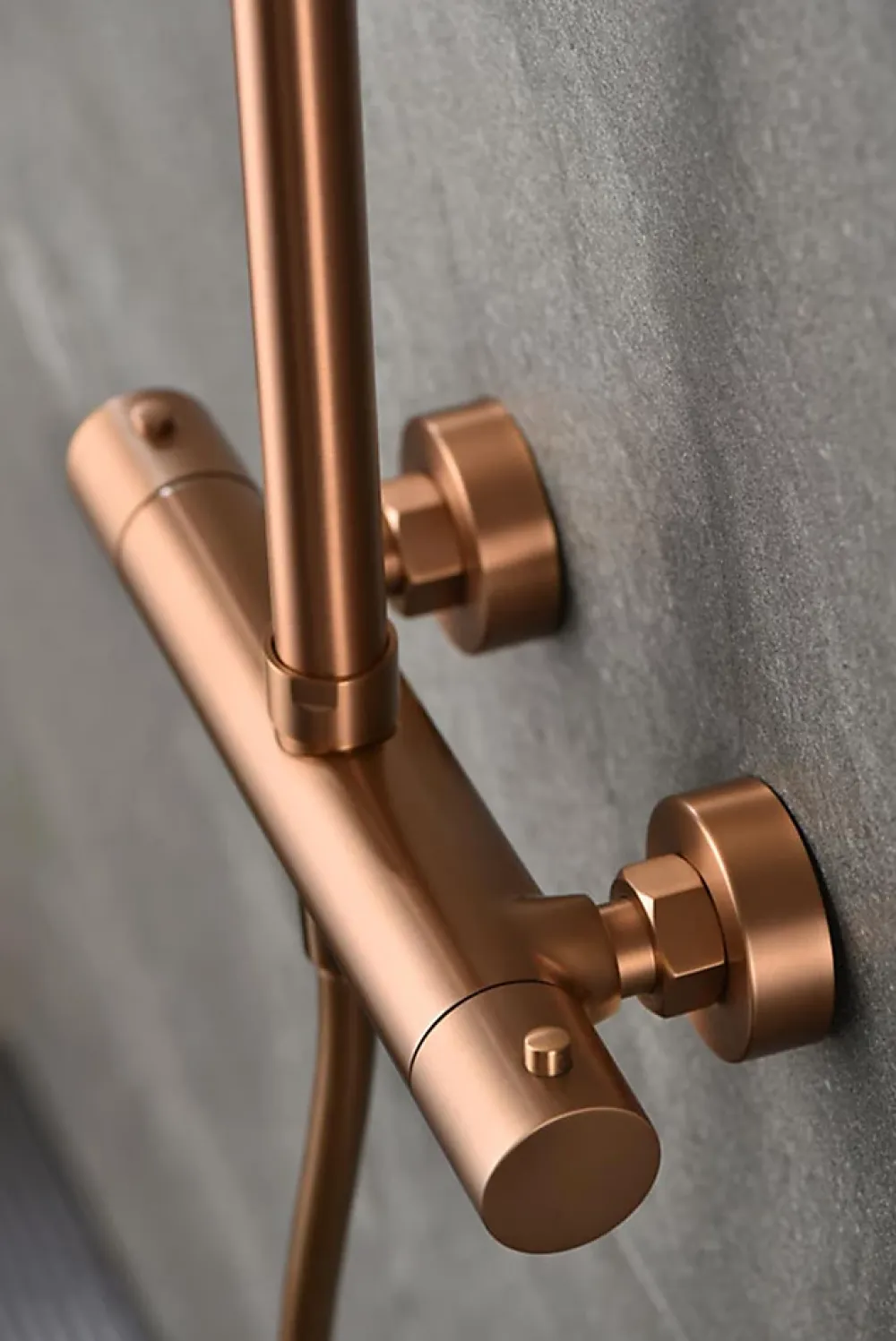 Imex Colonne de douche thermostatique série MONZA - Or rose brossé