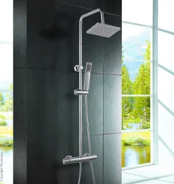 Edouard Rousseau Colonne de douche thermostatique chrome, Nessy