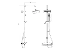 Edouard Rousseau Colonne de douche thermostatique chrome, Nessy