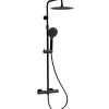 Essebagno Colonne de douche thermostatique noir Luisa