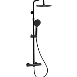 Essebagno Colonne de douche thermostatique noir Luisa