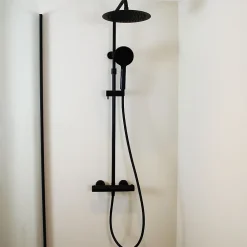 Essebagno Colonne de douche thermostatique noir Luisa