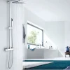 Bernstein Colonne de douche thermostatique acier inox, tête de douche 35x35cm - 110x15cm - SEDAL 8921 BASIC 35x35cm