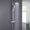 Colonne De Douche Thermostatique|Poalgi Colonne de douche thermostatique avec barre extensible SKY BATH chromé Inox S304 série PARADISE