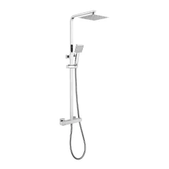 Colonne De Douche Thermostatique|Poalgi Colonne de douche thermostatique avec barre extensible SKY BATH chromé Inox S304 série PARADISE