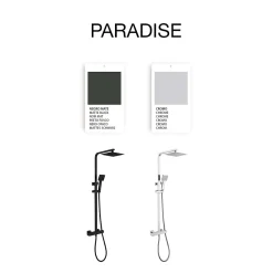 Colonne De Douche Thermostatique|Poalgi Colonne de douche thermostatique avec barre extensible SKY BATH chromé Inox S304 série PARADISE