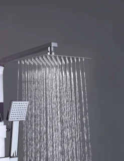 Colonne De Douche Thermostatique|Poalgi Colonne de douche thermostatique avec barre extensible SKY BATH chromé Inox S304 série PARADISE