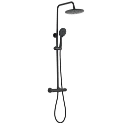 Teeno Colonne de douche thermostatique, Système de douche thermostatique Trente-huit degrés Celsius , Noir
