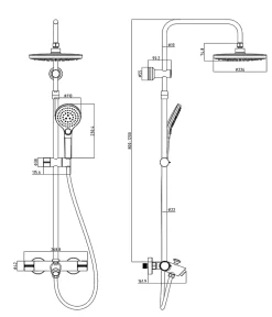Colonne De Douche Thermostatique|Edouard Rousseau Colonne de douche thermostatique chrome, Mila