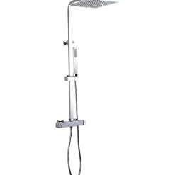 Robinet De Douche|Valaz Colonne de douche thermostatique NILA 30 cm x 30 cm