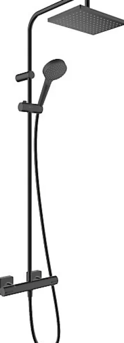 Colonne De Douche Thermostatique|Hansgrohe Colonne de douche thermostatique noir Eco Vernis Shape