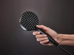 Colonne De Douche Thermostatique|Hansgrohe Colonne de douche thermostatique noir Eco Vernis Shape