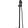 GoodHome Colonne de douche thermostatique avec pommeau + douchette 3 jets + flexible + barre réglable, noir mat, Weddell