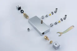 Bernstein Colonne de douche thermostatique acier inox + pommeau 20x20cm - 112,5x50cm - NT6705C 20x20cm