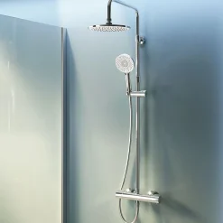 Am.Pm Europe Colonne de douche thermostatique, avec mitigeur thermostatique Système de douche avec robinet Chrome, F07XA400 X-Joy AM.PM