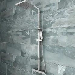 Robinet De Douche|Hudor COLONNE DE DOUCHE THERMOSTATIQUE CHROMÉE COLLECTION ENIPEE