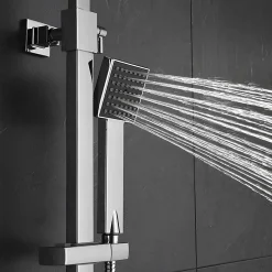 Robinet De Douche|Hudor COLONNE DE DOUCHE THERMOSTATIQUE CHROMÉE COLLECTION ENIPEE