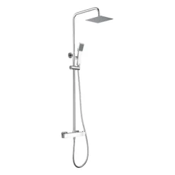 Colonne De Douche Encastrable|Imex Products Colonne de douche thermostatique acier et laiton chrome avec douchette extensible