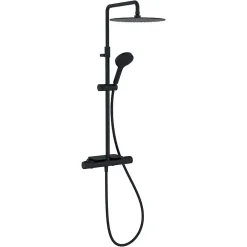 Colonne De Douche Thermostatique|Jacob Delafon Colonne de douche thermostatique Metro noir mat