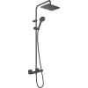 Colonne De Douche Thermostatique|Hansgrohe Colonne de douche thermostatique Vernis Shape 230 noir mat