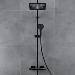 Colonne De Douche Thermostatique|Hansgrohe Colonne de douche thermostatique Vernis Shape 230 noir mat