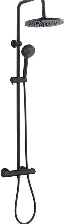 Colonne De Douche Thermostatique|Edouard Rousseau Colonne de douche thermostatique noire, Pagan