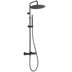 Colonne De Douche Thermostatique|Essebagno Colonne de douche thermostatique corps froid noir Delice II