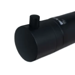 Schulte Colonne de douche thermostatique avec pommeau + douchette + flexible + barre réglable, coloris noir mat, Rain