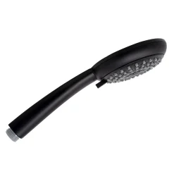 Schulte Colonne de douche thermostatique avec pommeau + douchette + flexible + barre réglable, coloris noir mat, Rain