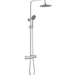 Colonne De Douche Thermostatique|Auralum Max Colonne de Douche Thermostatique 3 Fonctions, Ensemble de Douche Chrome, Douche avec Tête de Douche de 9 pouces