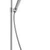 Hansgrohe Colonne de douche thermostatique avec pommeau + douchette 1 jet + flexible + barre réglable, chrome, Raindance Select S 240 PowderRain