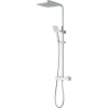 GoodHome Colonne de douche thermostatique avec pomme de tête, douchette et flexible, effet chromé, Kozo