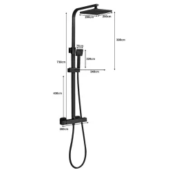 Teeno Colonne de douche thermostatique avec pomme de douche