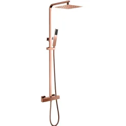 Hudor COLONNE DE DOUCHE THERMOSTATIQUE EN LAITON ROSÉ DORÉ (CUIVRE) SC428 COLLECTION PENEE