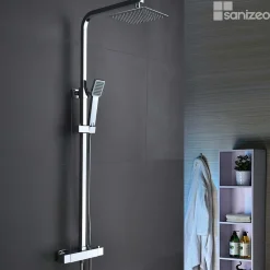 Colonne De Douche Thermostatique|Imex Colonne de Douche Thermostatique Anti-Calcaire Chrome VIGO BTV013