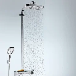 Colonne De Douche Hydromassante|Hansgrohe Colonne de douche thermostatique Raindance Select E 300 EcoSmart avec mitigeur 30 cm chromé