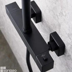 Colonne De Douche Thermostatique|Imex Colonne de Douche Thermostatique Anti-Calcaire Noir Mat ART BTAR025/NG
