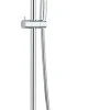 Colonne De Douche Thermostatique|Edouard Rousseau Colonne de douche thermostatique avec pommeau + douchette 3 jets + flexible + barre réglable, chrome, Akame
