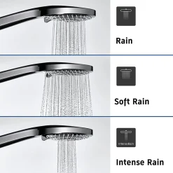 Duravit Colonne de douche thermostatique murale Chrome 30x48x112cm (LxPxH) hauteur réglable, pomme + pommeau douche rond