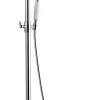 Colonne De Douche Thermostatique|Edouard Rousseau Colonne de douche thermostatique avec pommeau + douchette 1 jet + flexible + barre réglable, chrome, Retro
